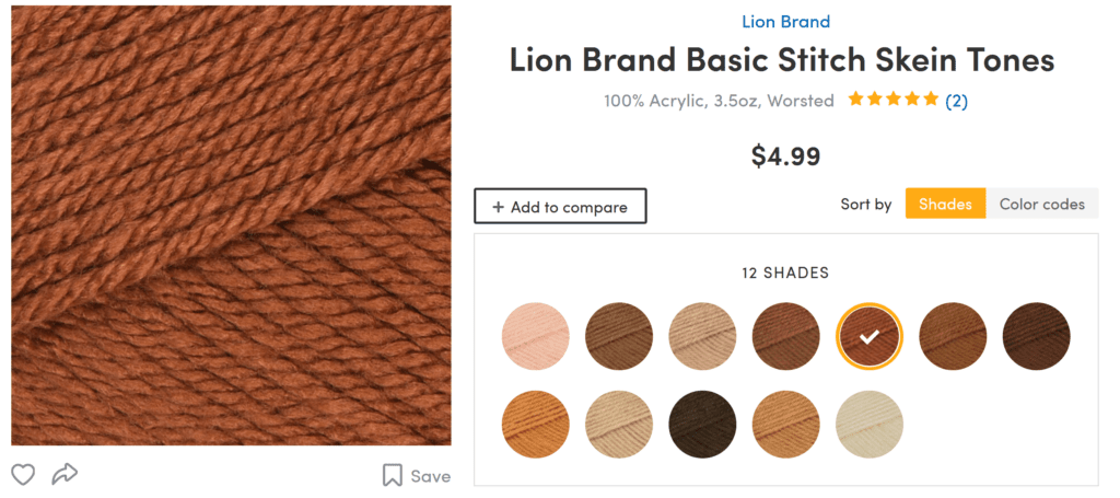 Lion Brand Basic Stitch Skein Tones