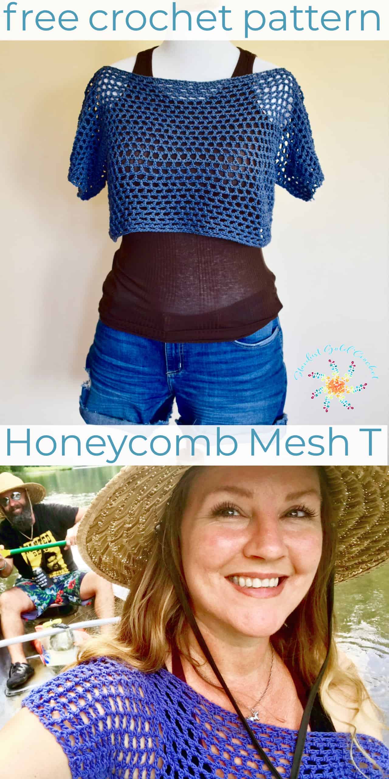 Honeycomb Mesh Crochet Crop-Top Pattern  FREE Crochet Pattern - Stardust  Gold Crochet