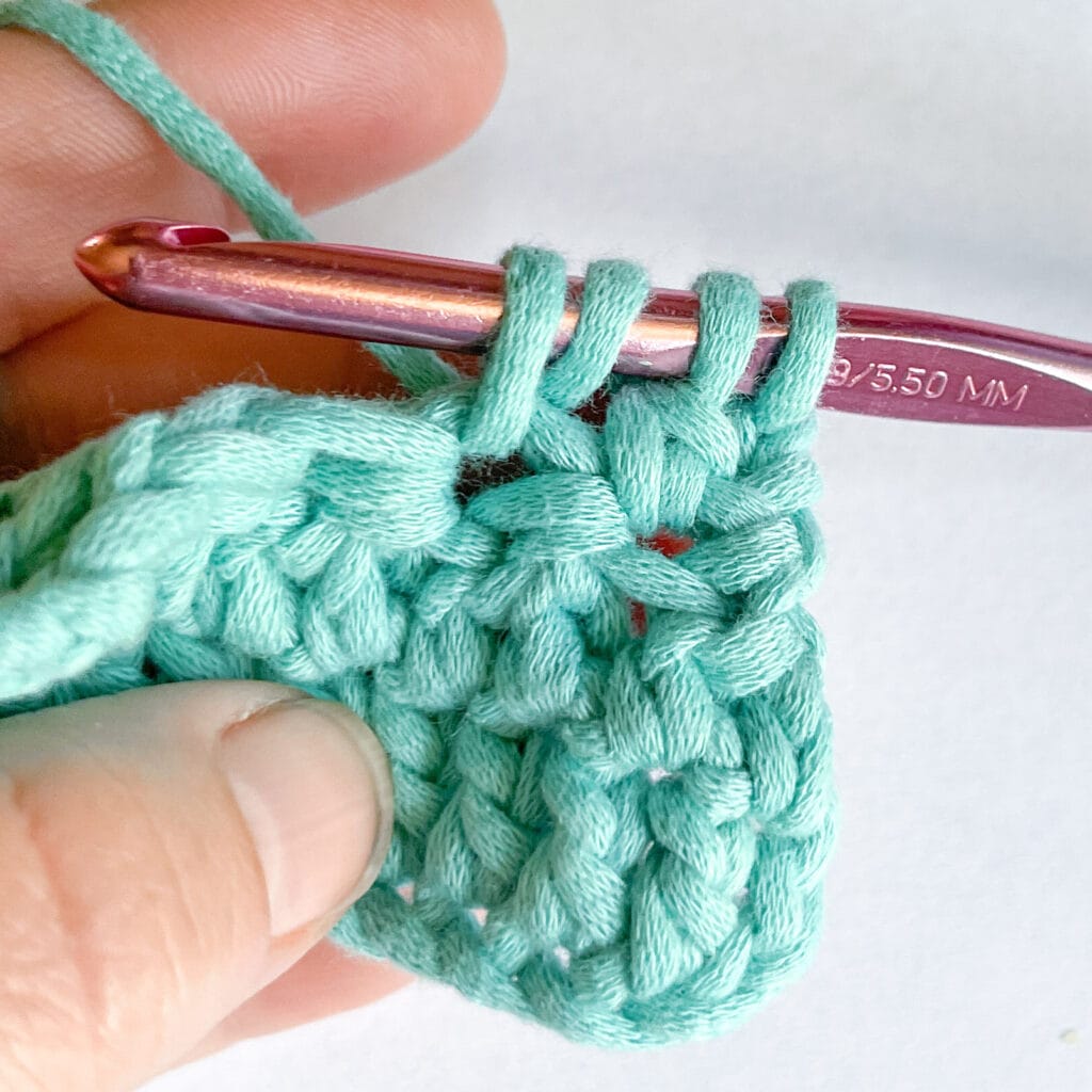 double crochet 2 together decrease step 6