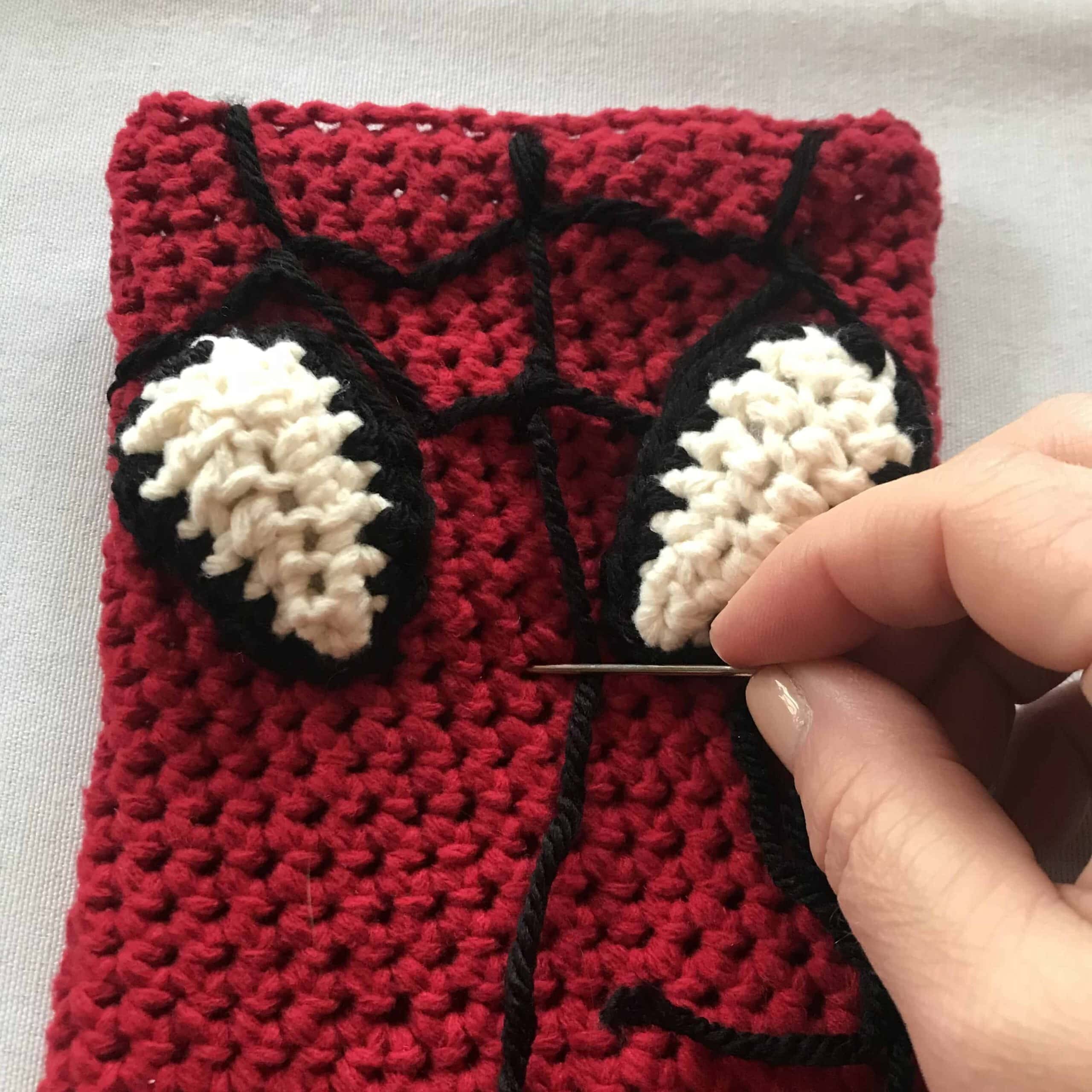 Spderman crochet cast cover tutorial with needle