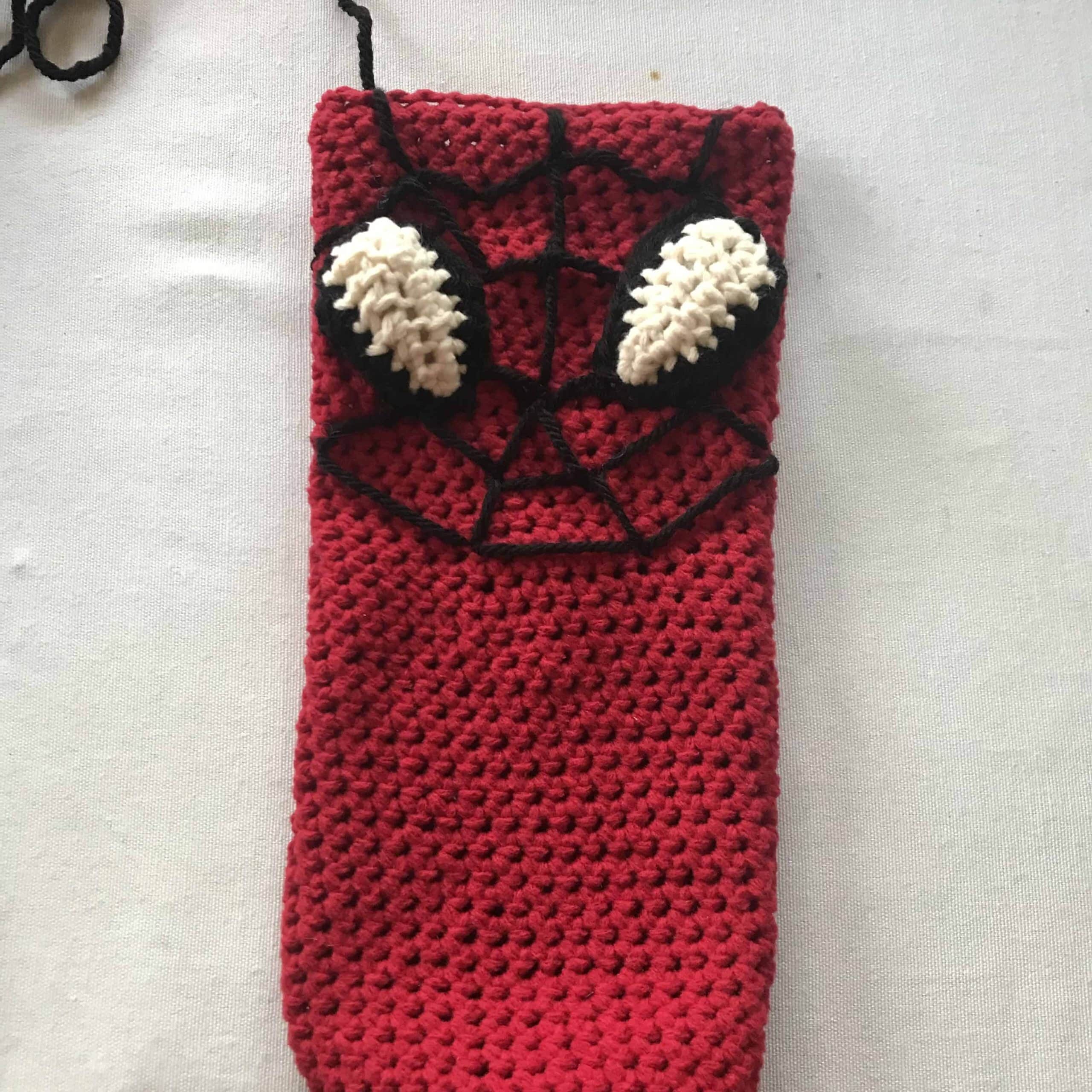 Spderman crochet cast cover tutorial with needle