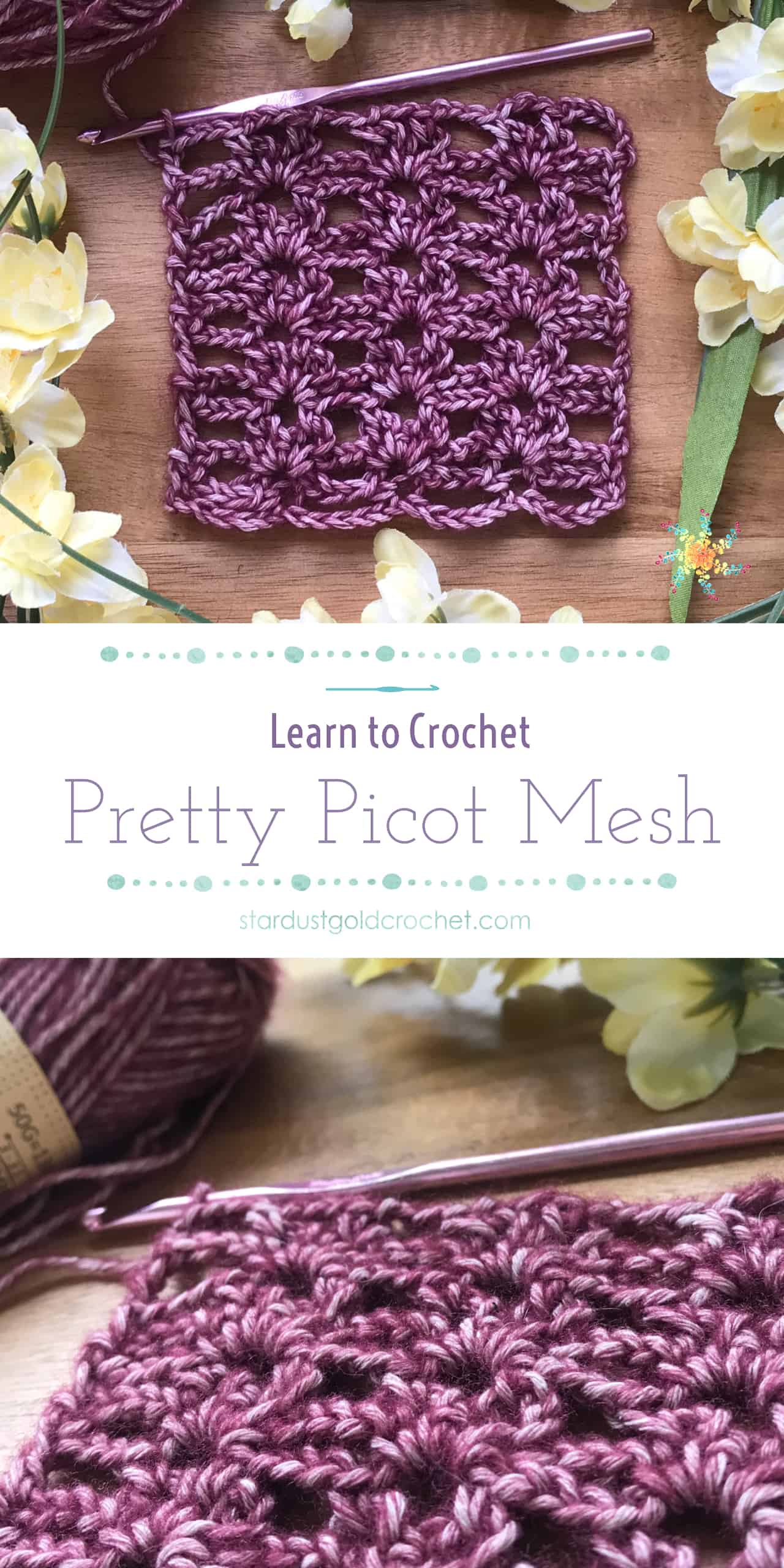 pretty picot mesh crochet