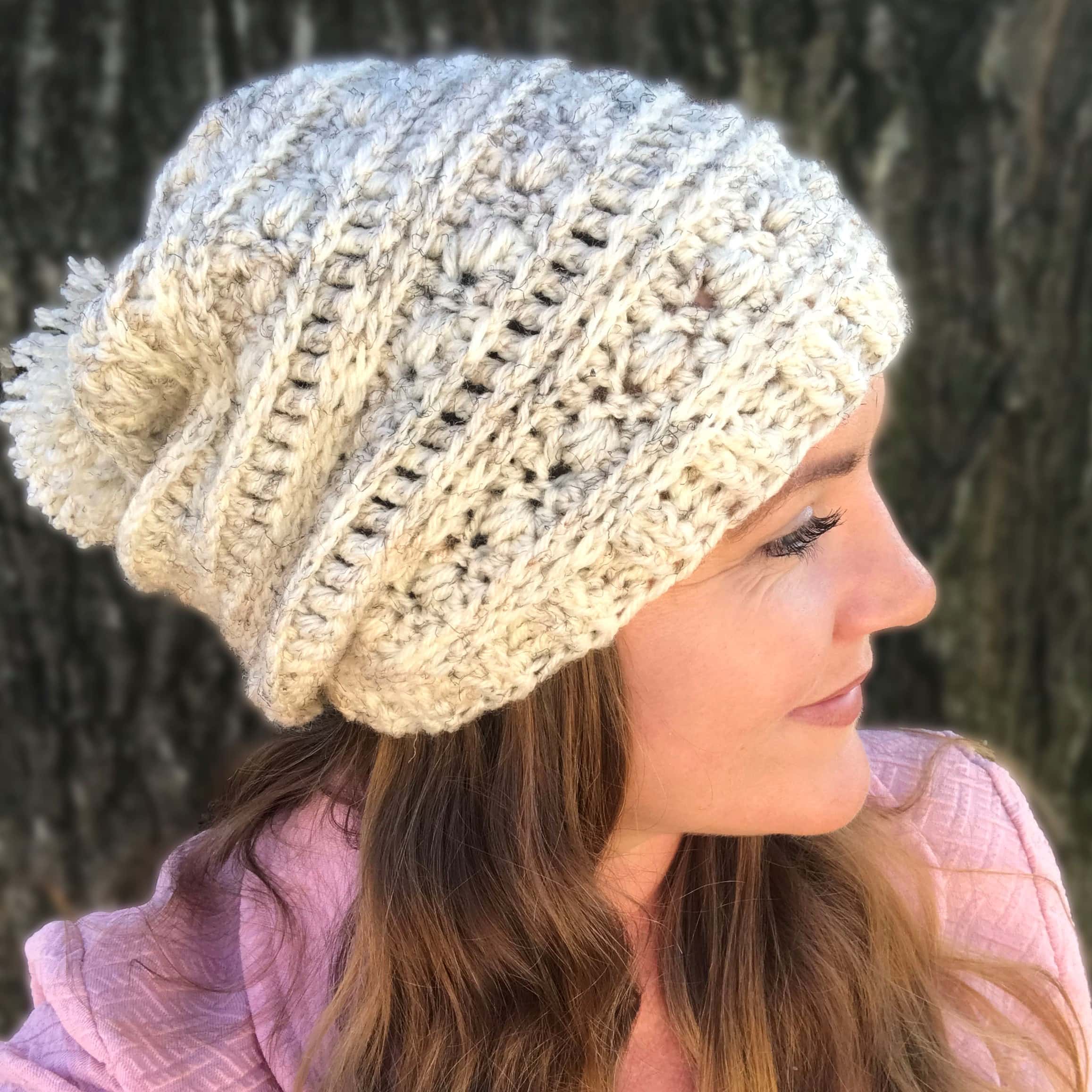 Unisex Winter Knitted Slouchy Hat Aivtalk Unisex Winter Beanie - Wrinkle Knitted Crochet Baggy Hat For Men & Women Crochet Knitted Hat