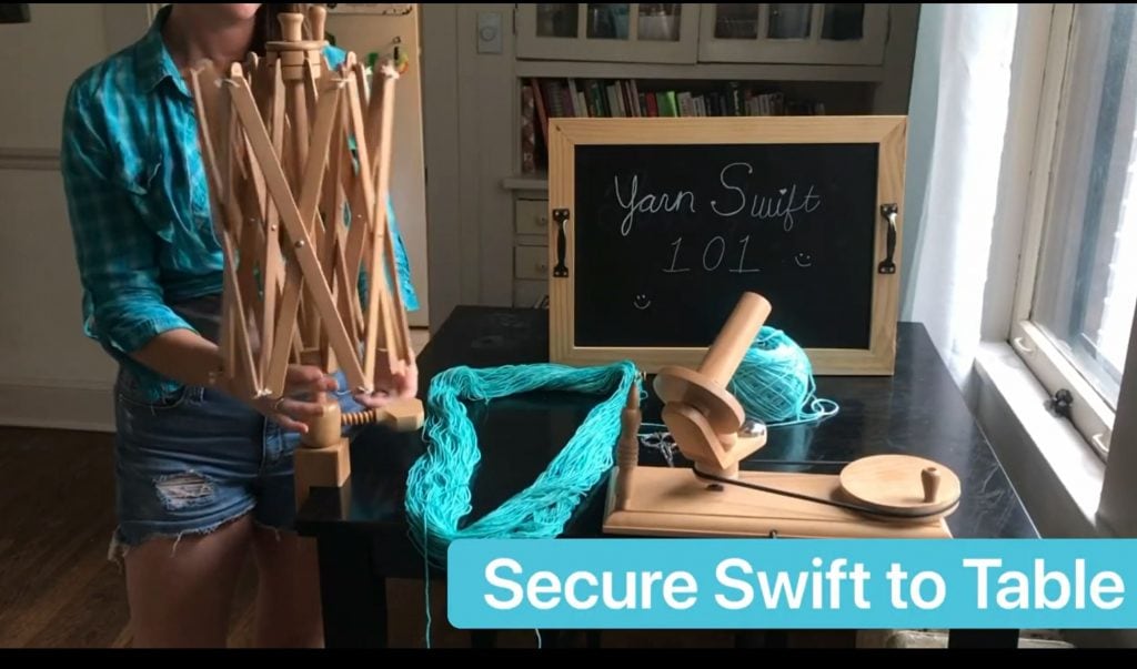 Yarn Ball Winder Secure Swift to Table