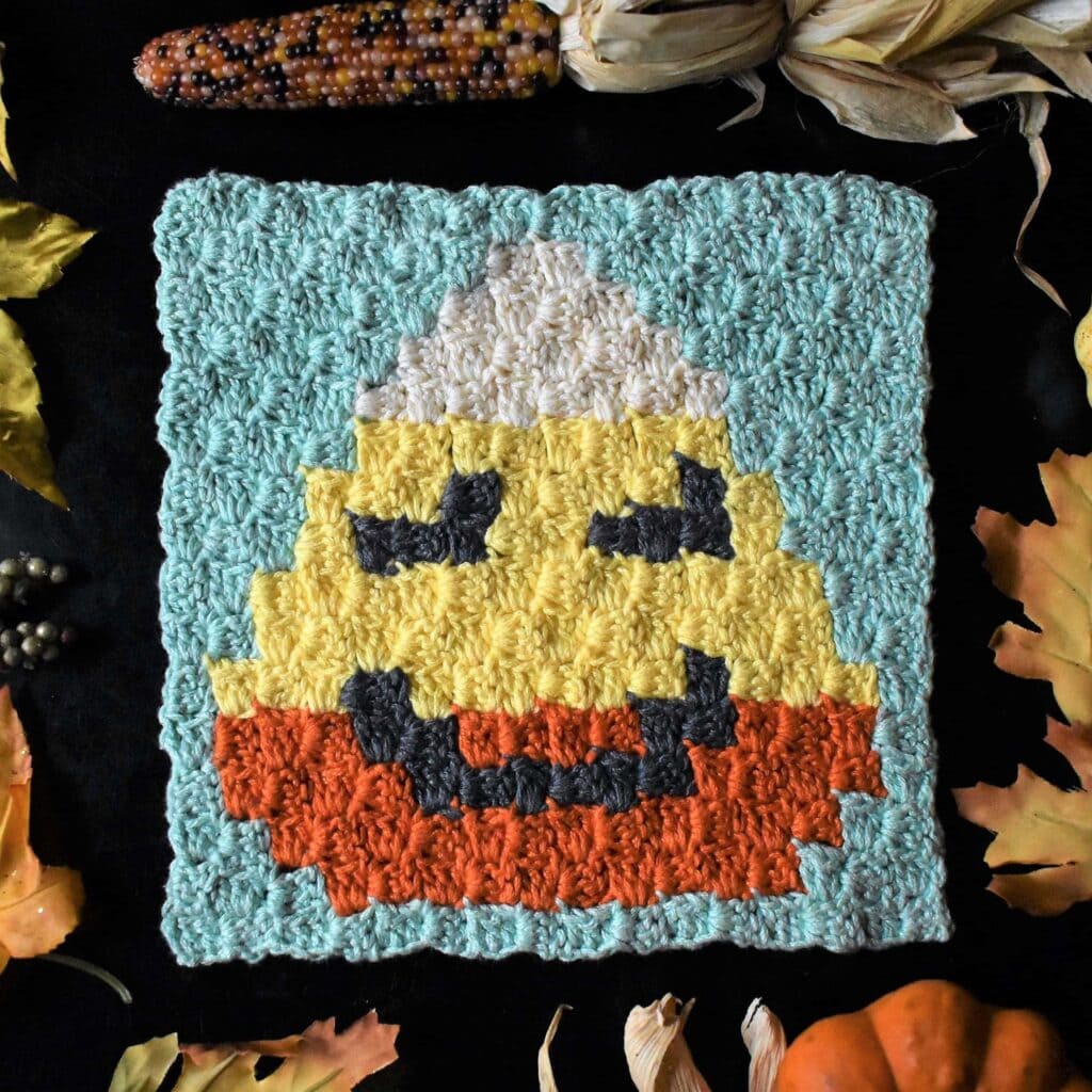 Candy Corn C2C Halloween Square