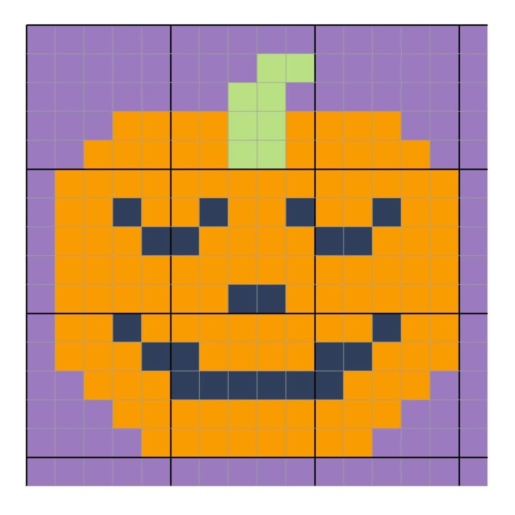 Halloween C2C Jack O Lantern Crochet Pattern