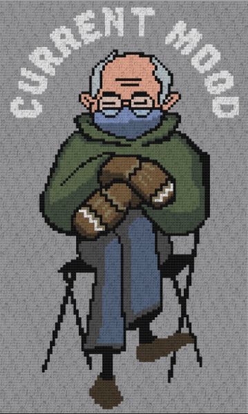 Bernie Bundled at Inauguration Crochet Pattern