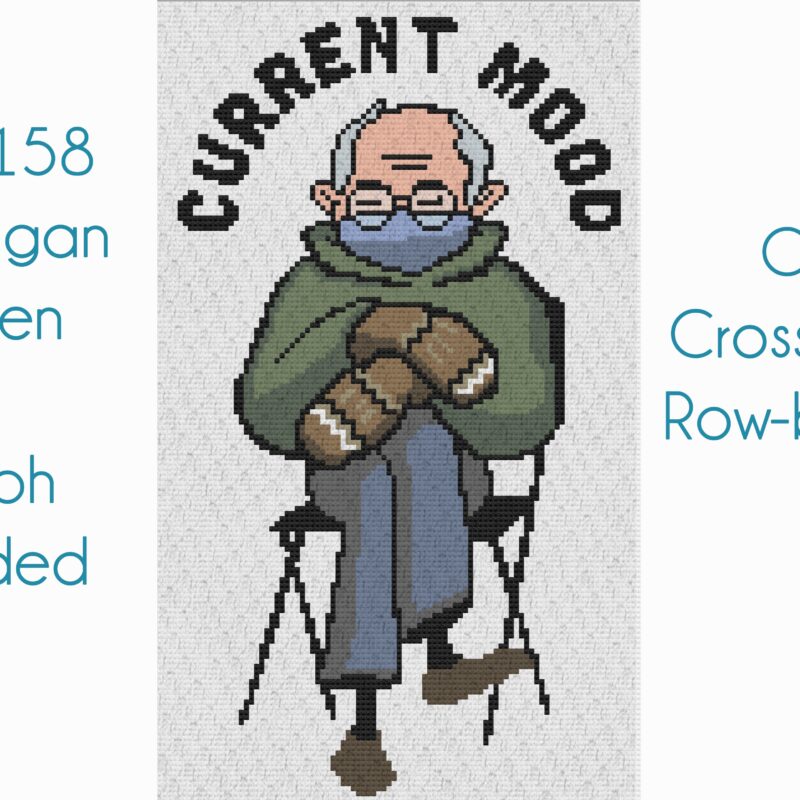 Bernie Sanders Crochet Pattern C2C Inaugeration