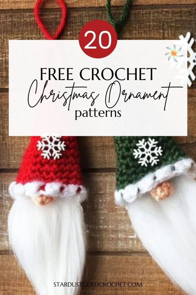 2 crochet gnomes christmas ornaments free pattern