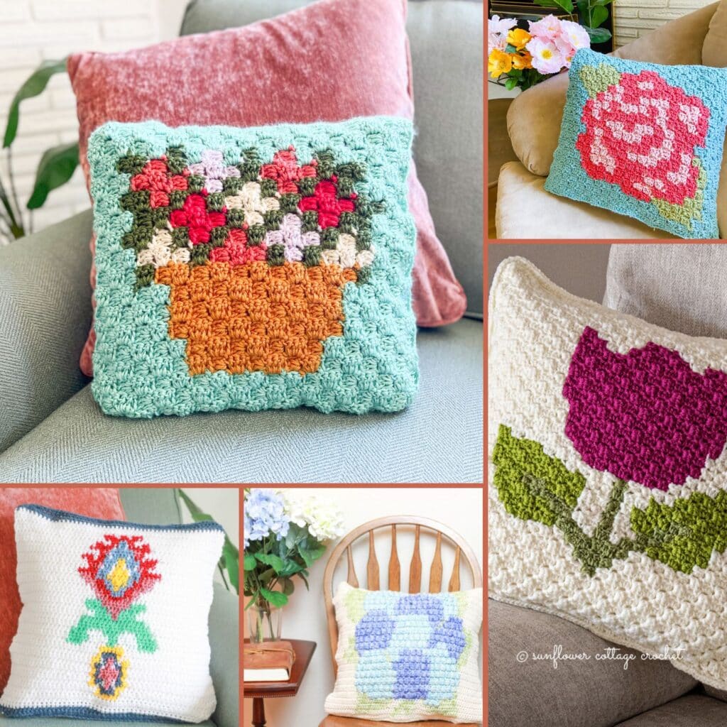 Flower Pillow Bundle Graphic