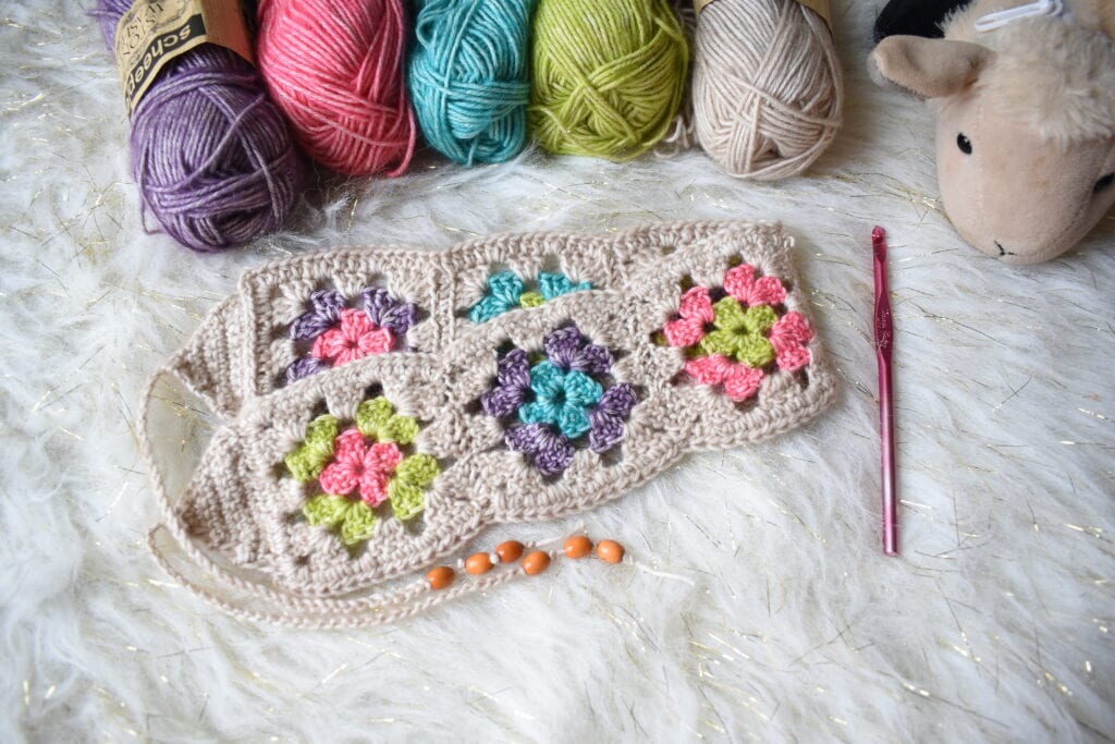 Granny Square Headband Crochet Pattern (2)