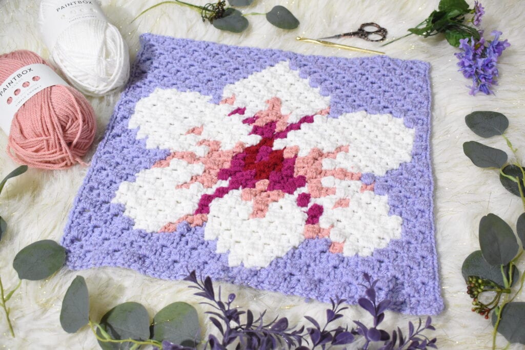 White Orchid C2C Crochet Pattern (8)
