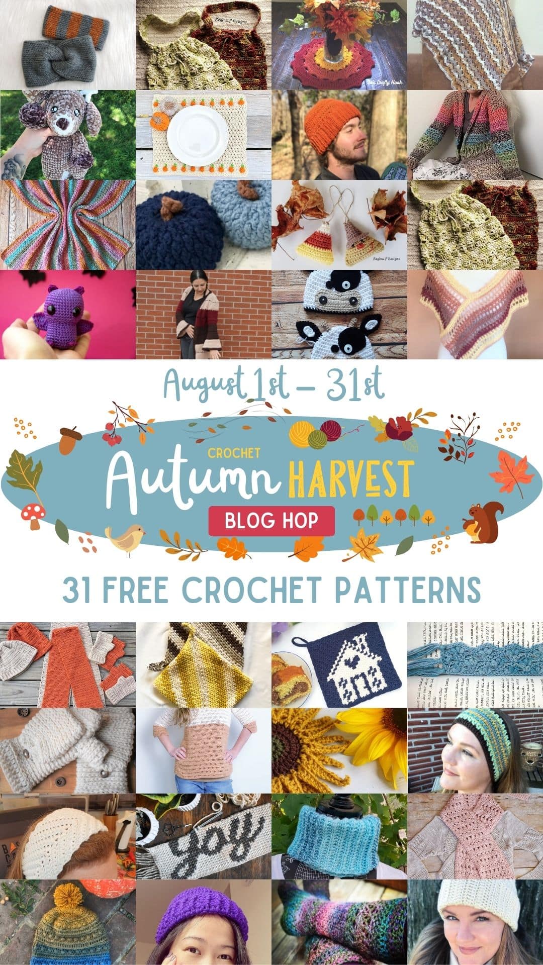 Autumn Harvest Crochet Blog Hop (Pinterest Pin (1080 x 1920))