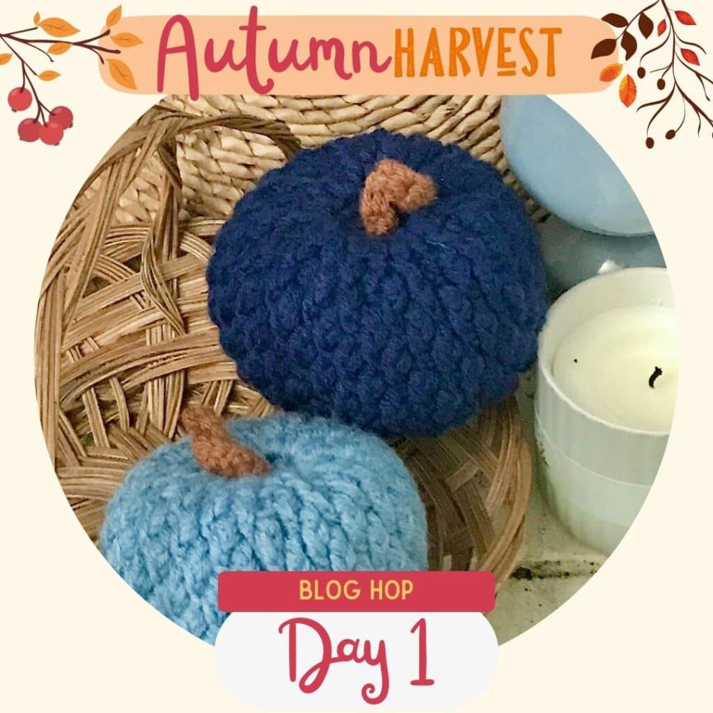 Juniper & Oakes Blue Crochet Pumpkins