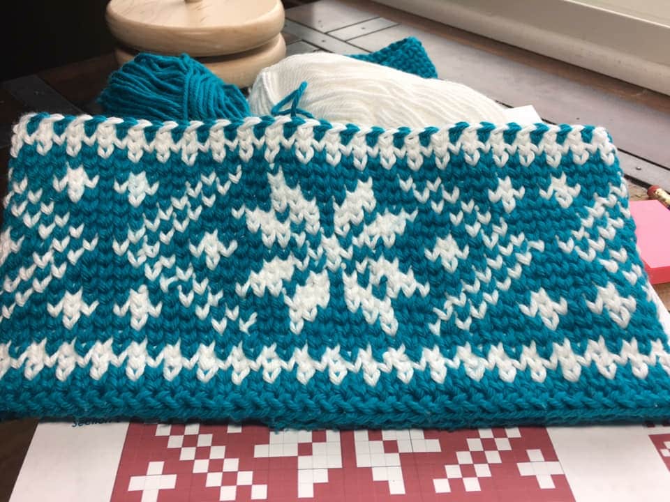 blue and white fair isle crochet beanie pattern Fair Isle Crochet Beanie