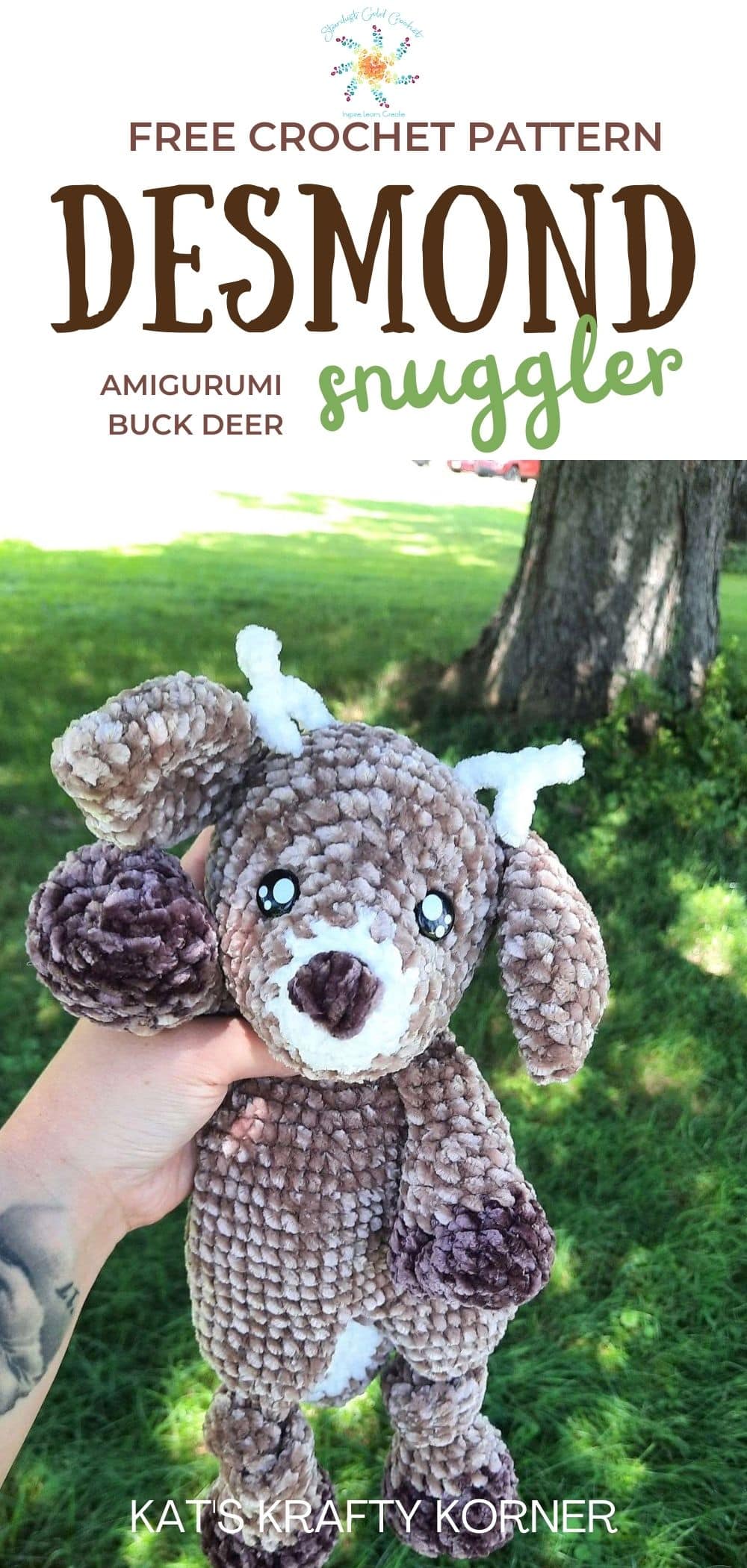 Buck Deer Crochet Snuggler Pattern
