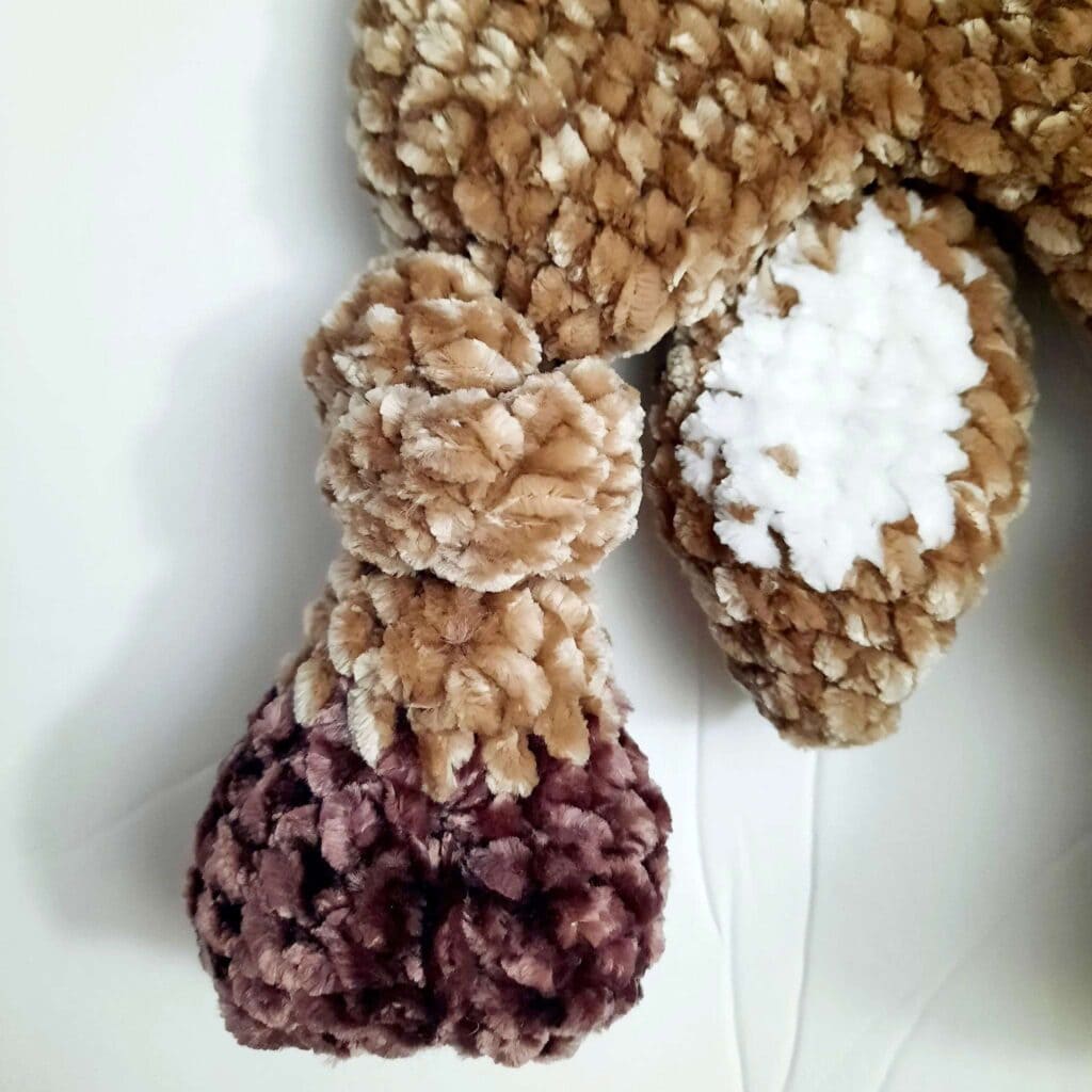amigurumi deer assembly for deer snuggler crochet pattern
