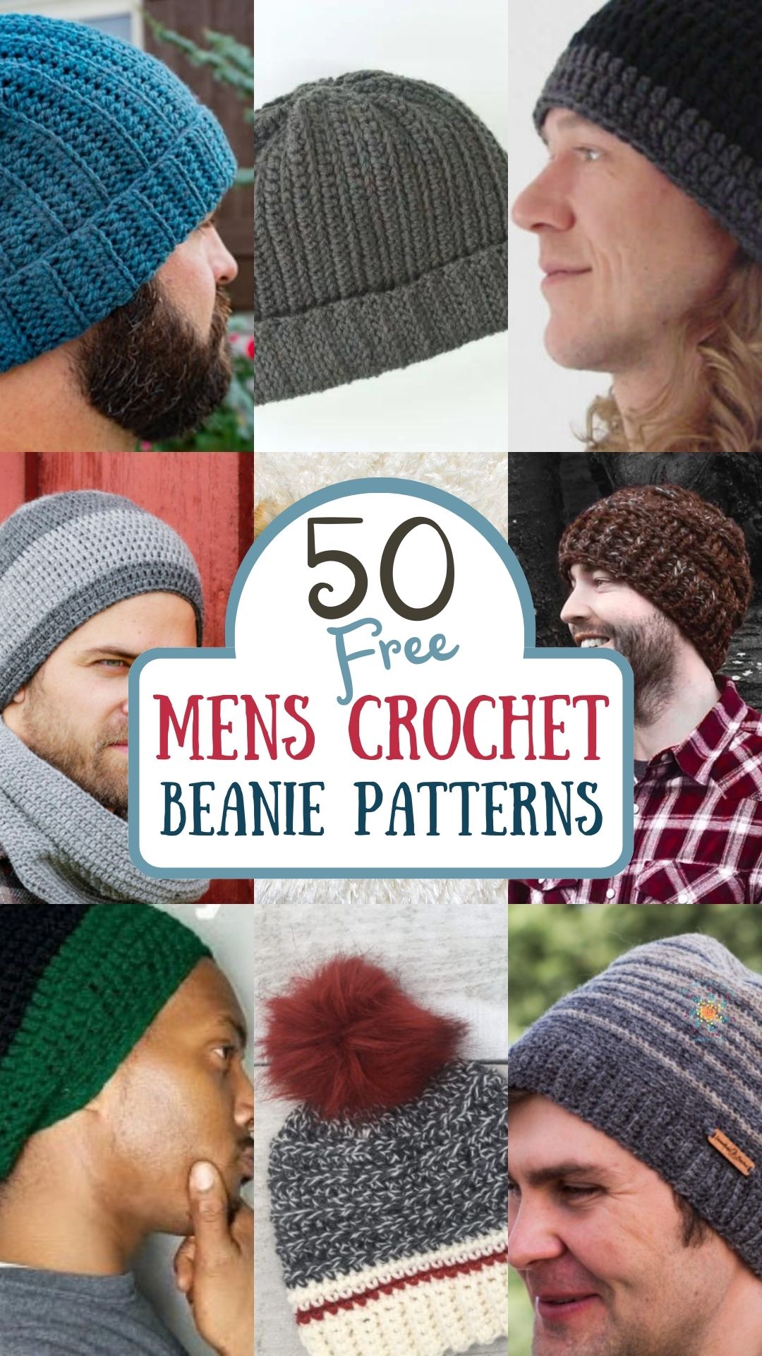 Mens Crochet Beanie Pattern Free (1080 × 1920 px)