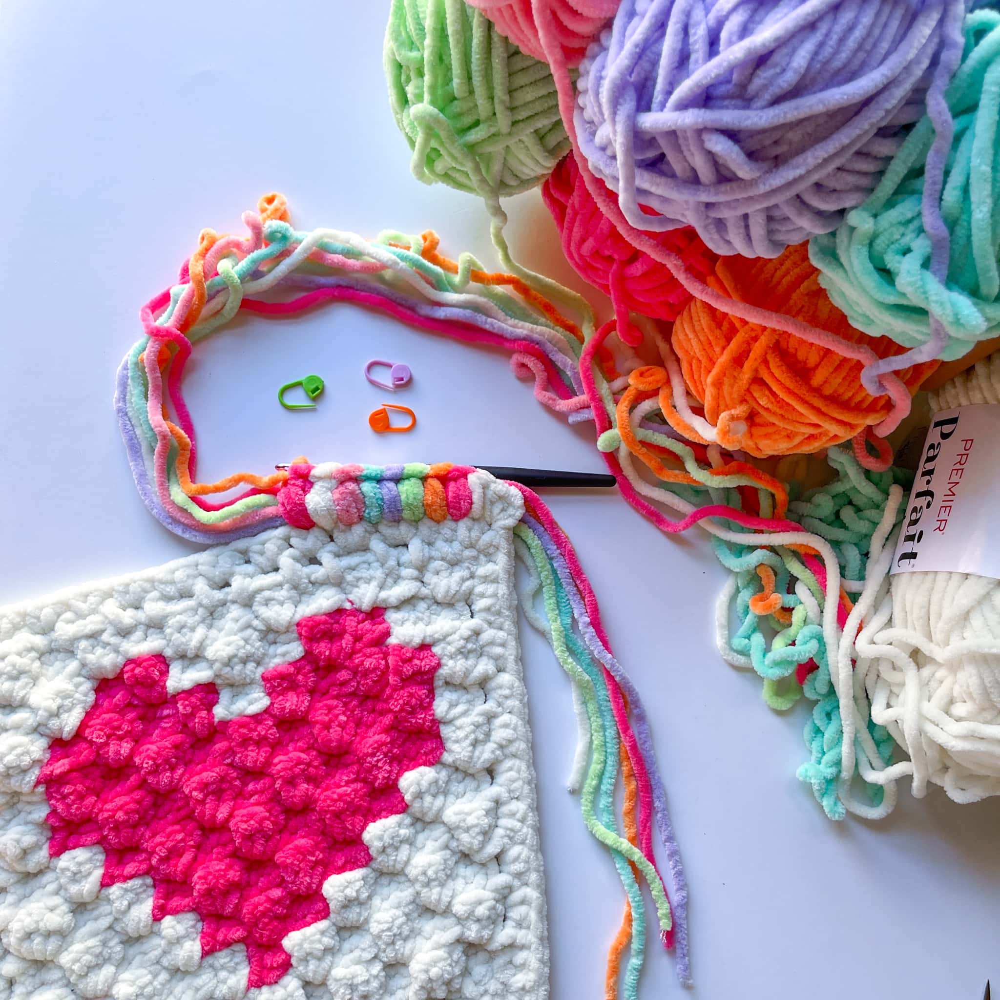 c2c crochet baby blanket border (7)