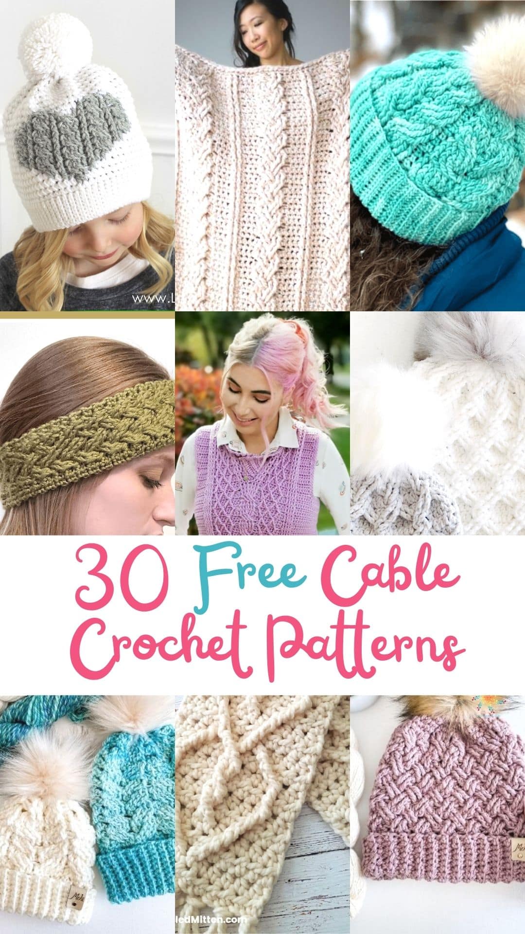 30 free cable crochet patterns