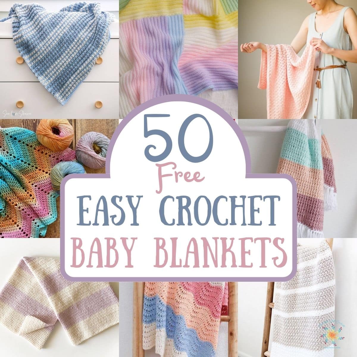 50 Easy Crochet Baby Blanket Patterns For A Cozy Nursery - Stardust Gold  Crochet