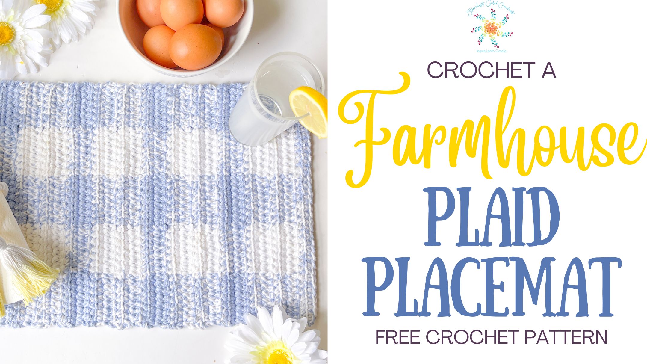 crochet placemat pattern video tutorial