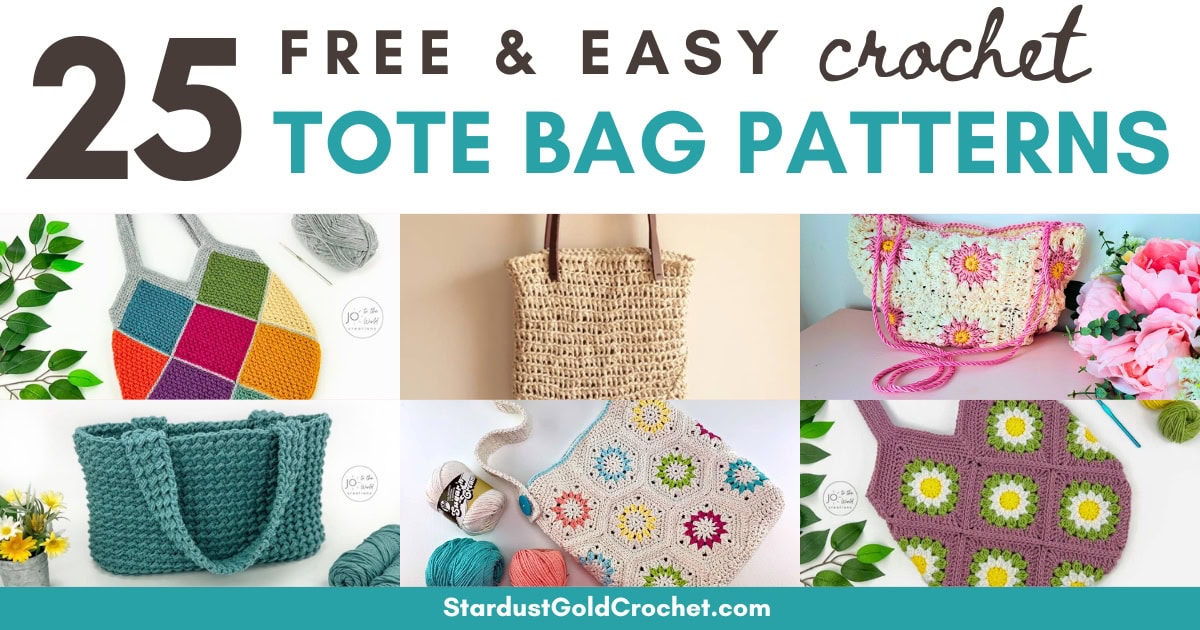 25 Free and Easy Crochet Tote Bag Patterns: From Beach to the Market ...