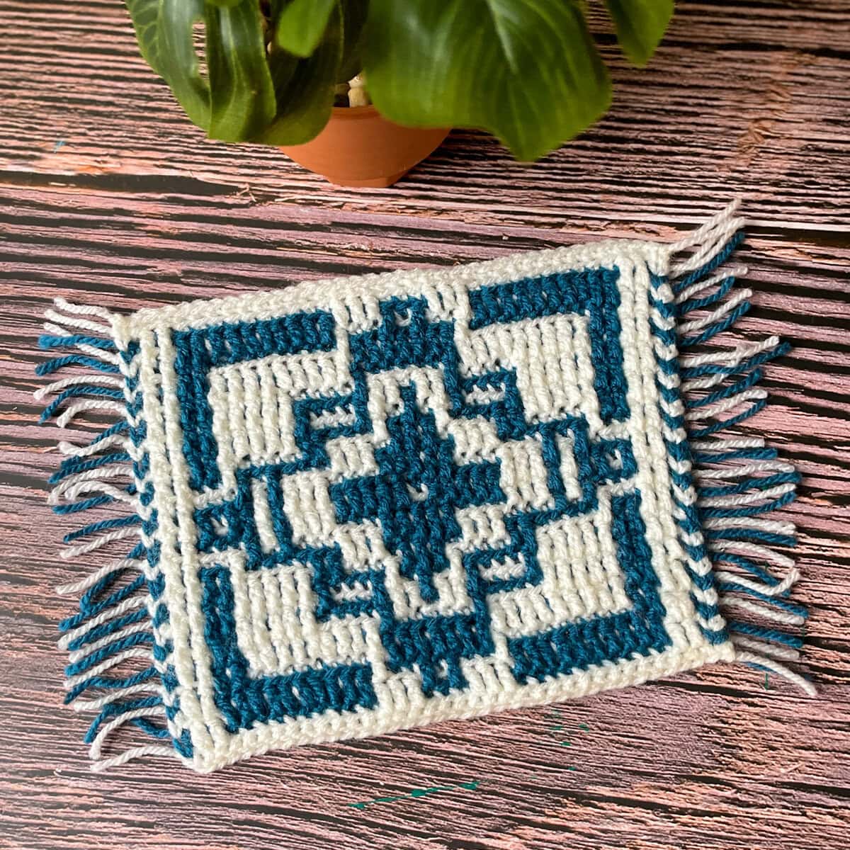 Middle East Inspired Mosaic Crochet Blanket