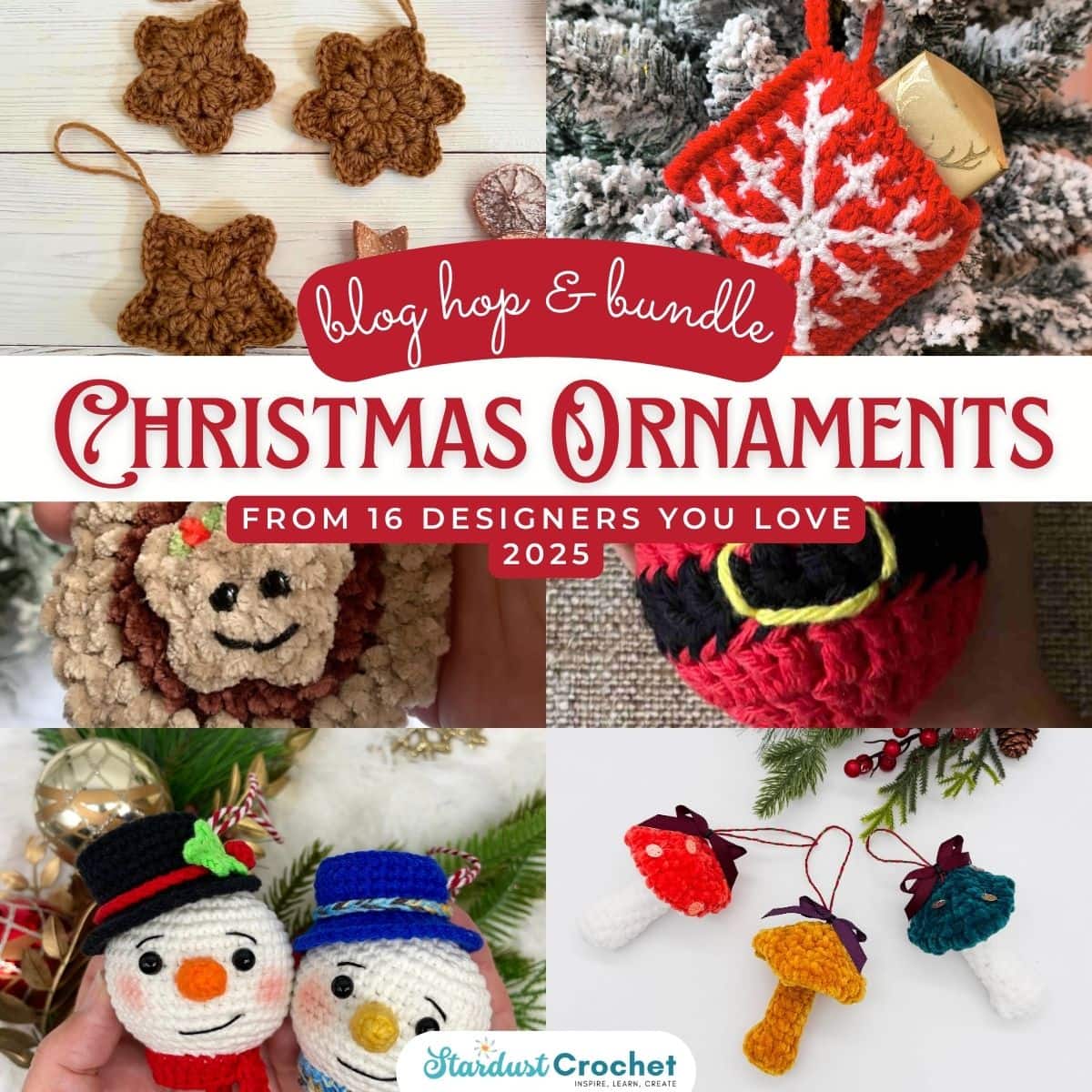 Crochet Christmas Ornaments Bundle