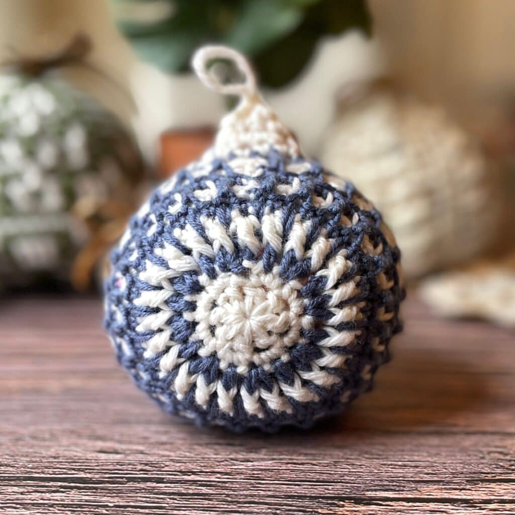 Nordic Frost Crochet Christmas Ornaments