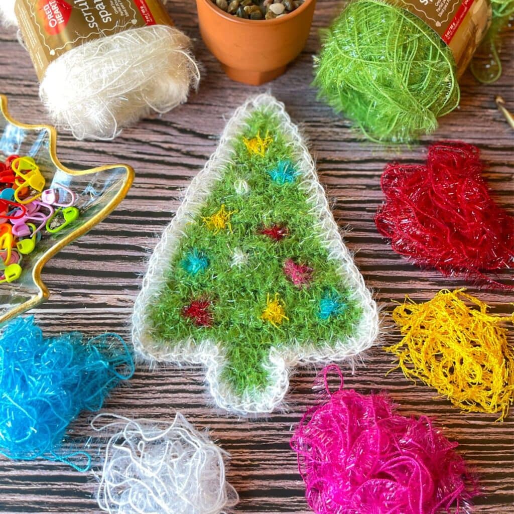 Christmas Tree Scrubby Free Crochet Pattern (2)