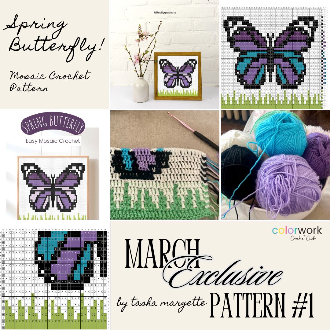 butterfly mosaic Crochet Pattern