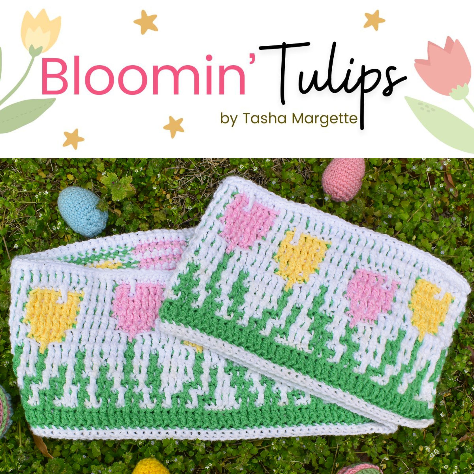 bloomin' tulips mosaic crochet pattern